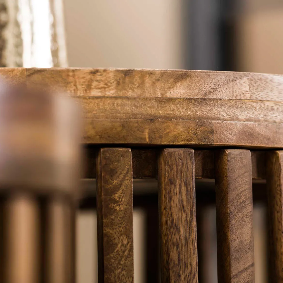 Ronde salontafel set mangohout - Giani Tweak