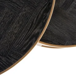 Ronde salontafelset visgraat - Richmond Interiors Blackbone