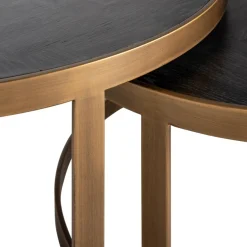 Ronde salontafelset visgraat - Richmond Interiors Blackbone