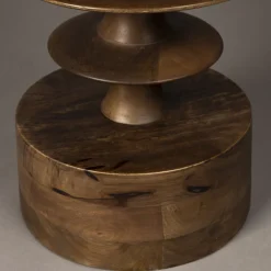 Ronde salontafel walnoot - Dutchbone Cath Walnut