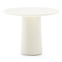 Ronde salontafel wit glanzend cement - Kave Home Albanella