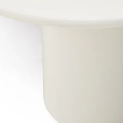 Ronde salontafel wit glanzend cement - Kave Home Albanella