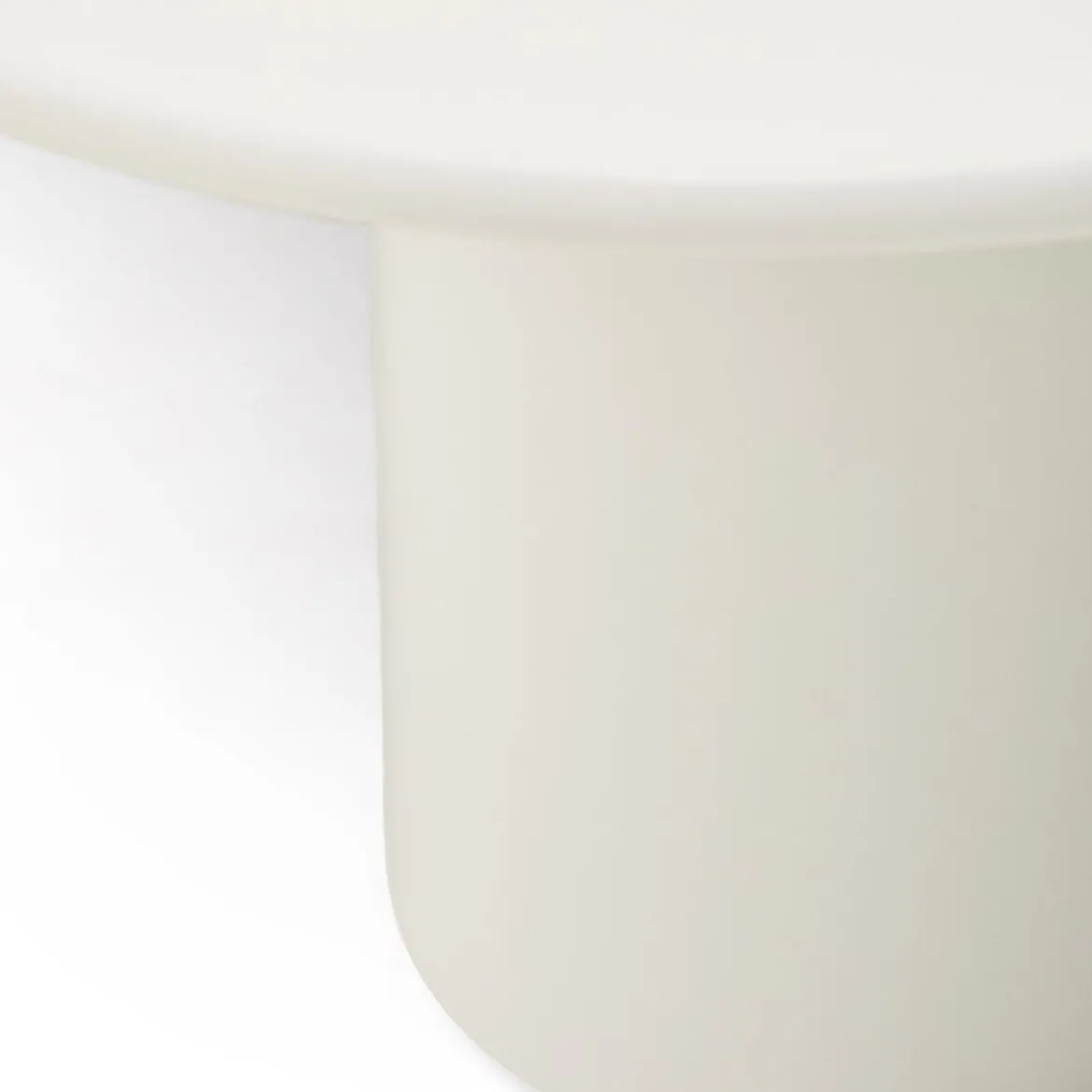 Ronde salontafel wit glanzend cement - Kave Home Albanella