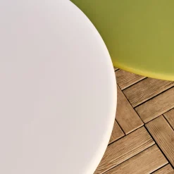 Ronde salontafel wit glanzend cement - Kave Home Albanella