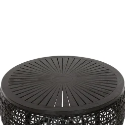 Ronde salontafel zwart rotan - Must Living Rimini Large