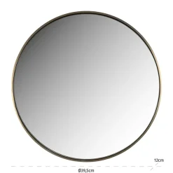 Ronde spiegel aluminium goud - Richmond Interiors Mammom