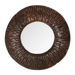 Ronde spiegel donker teak - Must Living Cosmos