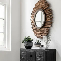 Ronde spiegel drijfhout - Must Living Pure