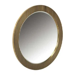 Ronde spiegel goud met ribbels - Richmond Interiors Ironville