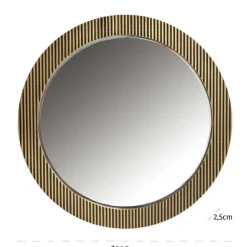 Ronde spiegel goud met ribbels - Richmond Interiors Ironville