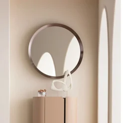 Ronde spiegel taupe bruin - Kare Design Arezzo Coffee
