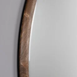 Ronde spiegel walnoot - Dutchbone Gale