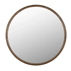 Ronde spiegel walnoot - Dutchbone Gale