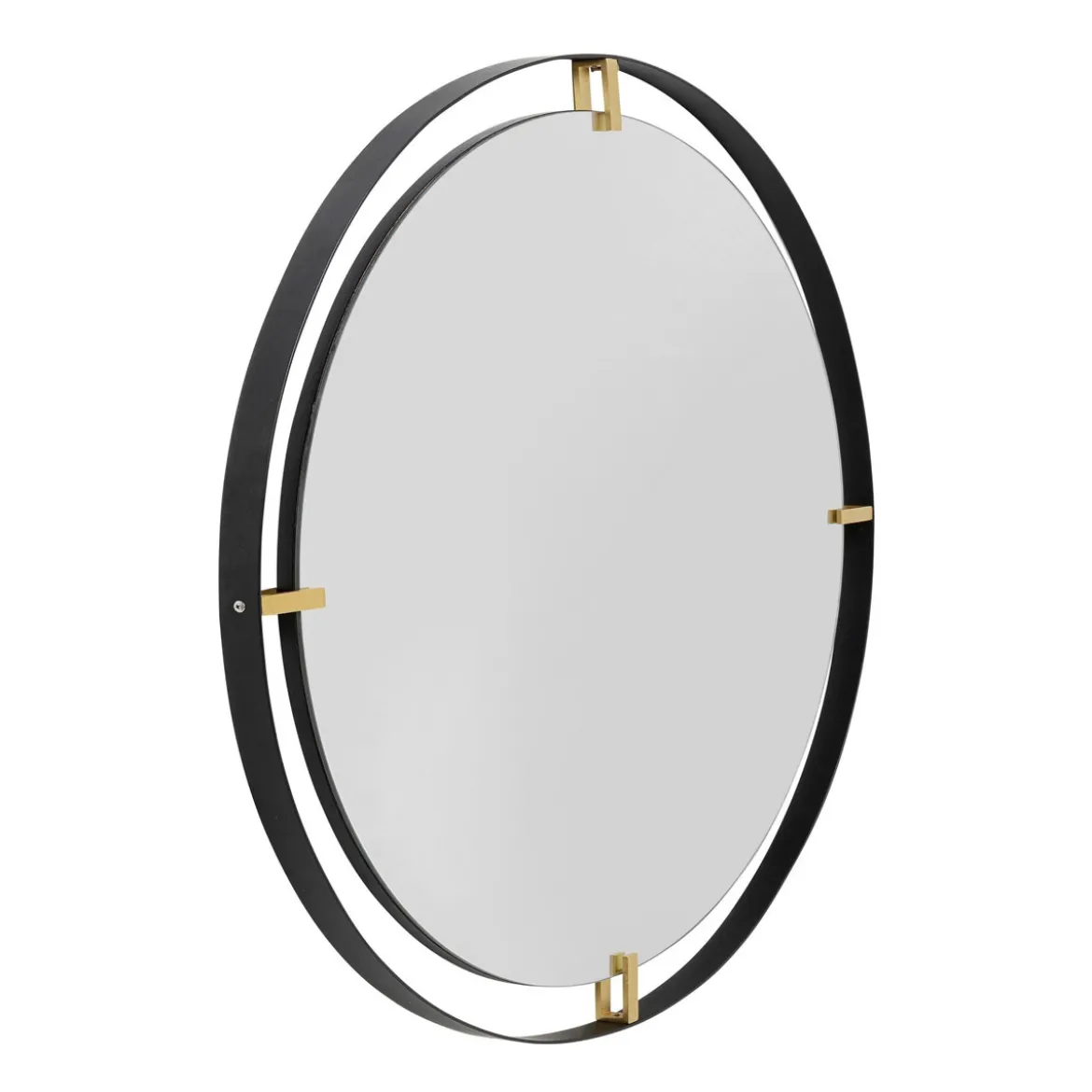 Ronde spiegel zwart goud 90 cm - Kare Design Betsy