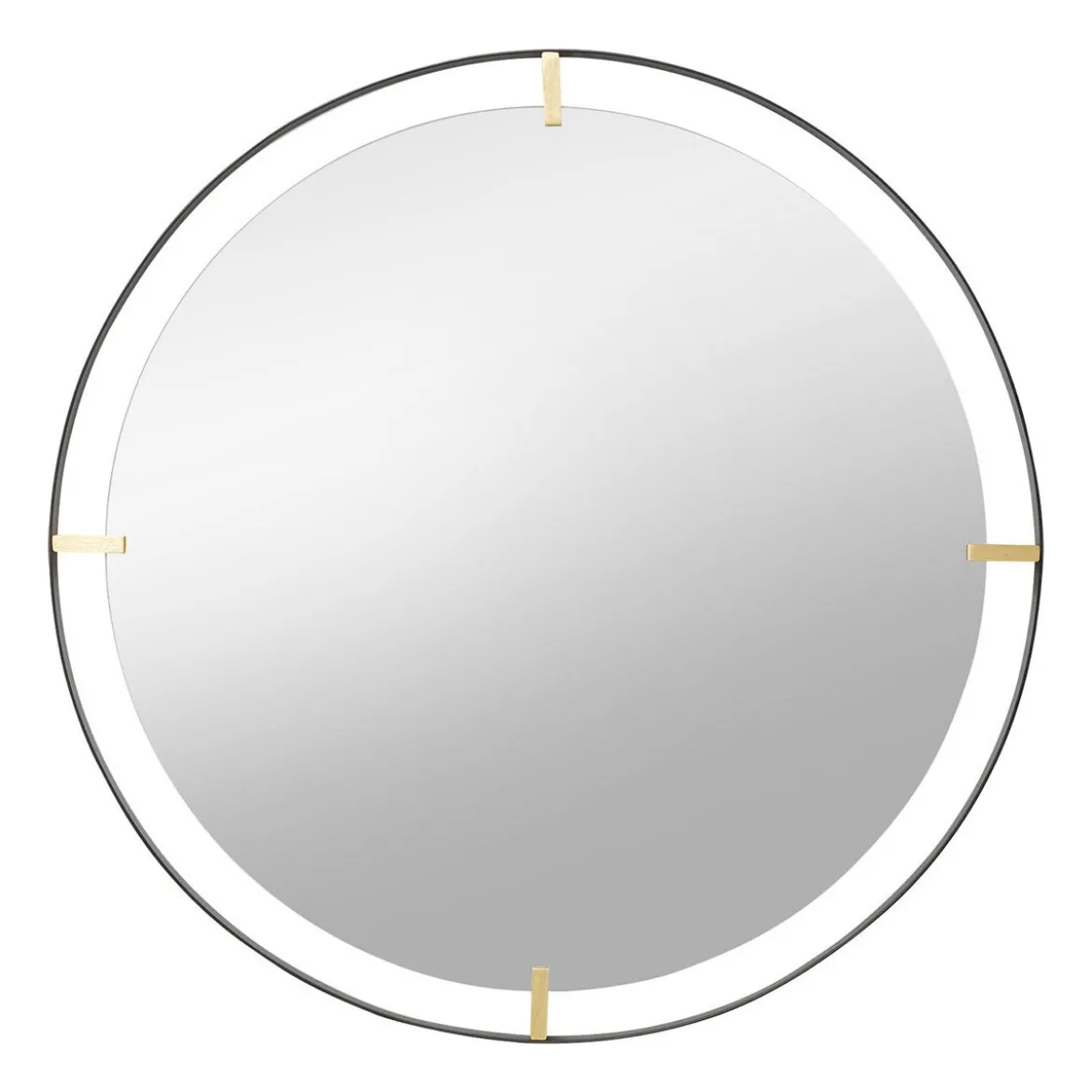 Ronde spiegel zwart goud 90 cm - Kare Design Betsy