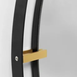 Ronde spiegel zwart goud 90 cm - Kare Design Betsy