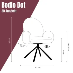 Ronde stoel met armleuningen - Bodio Dot