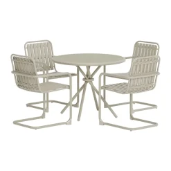 ronde tuinset met 4 stoelen - Lavis Chios