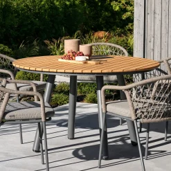 Ronde tuintafel bamboe en aluminium - Brafab Bam Bo
