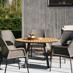 Ronde tuintafel bamboe en aluminium - Brafab Bam Bo