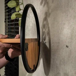 Ronde wandplankjes hout set van 3 - Giani Round