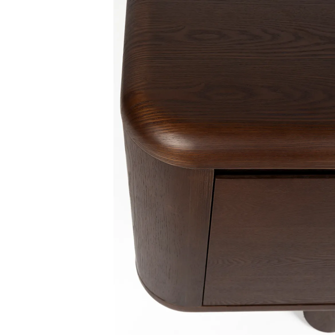Rond vormig dressoir walnoot - Dutchbone Herman