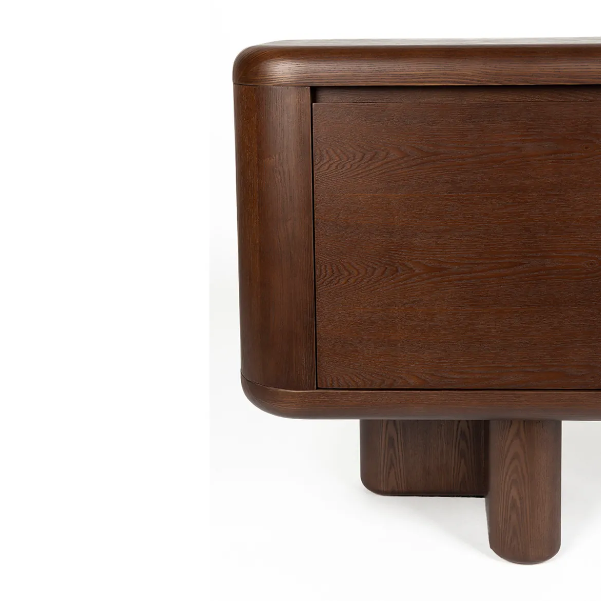 Rond vormig dressoir walnoot - Dutchbone Herman