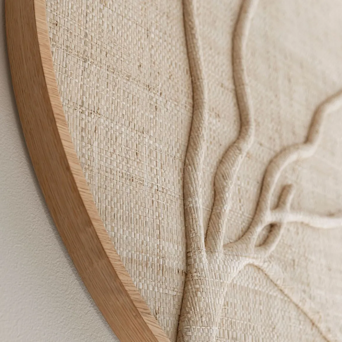 Rond wandpaneel jute beige - Must Living Jungle