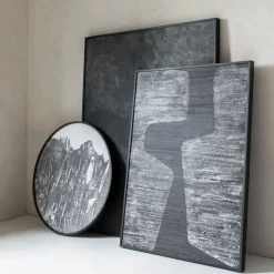 Rond wandpaneel zwart wit - Must Living Imaginary