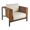 Rotan loungeset fauteuil olefin teddy stof - Brafab Shell