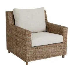 Rotan loungeset met beige olefin kussens - Brafab Sandkorn Set
