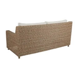 Rotan loungeset met beige olefin kussens - Brafab Sandkorn Set