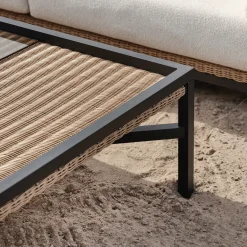 Rotan loungeset tafel aluminium - Brafab Shell