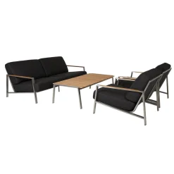 RVS loungeset met all-weather kussens - Brafab Naos Set