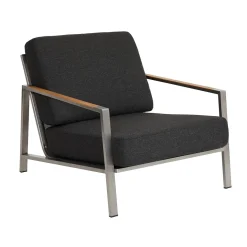 RVS tuin fauteuil met all-weather kussens - Brafab Naos
