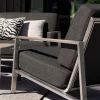 RVS tuin loungebank met all-weather kussens - Brafab Naos