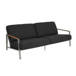 RVS tuin loungebank met all-weather kussens - Brafab Naos
