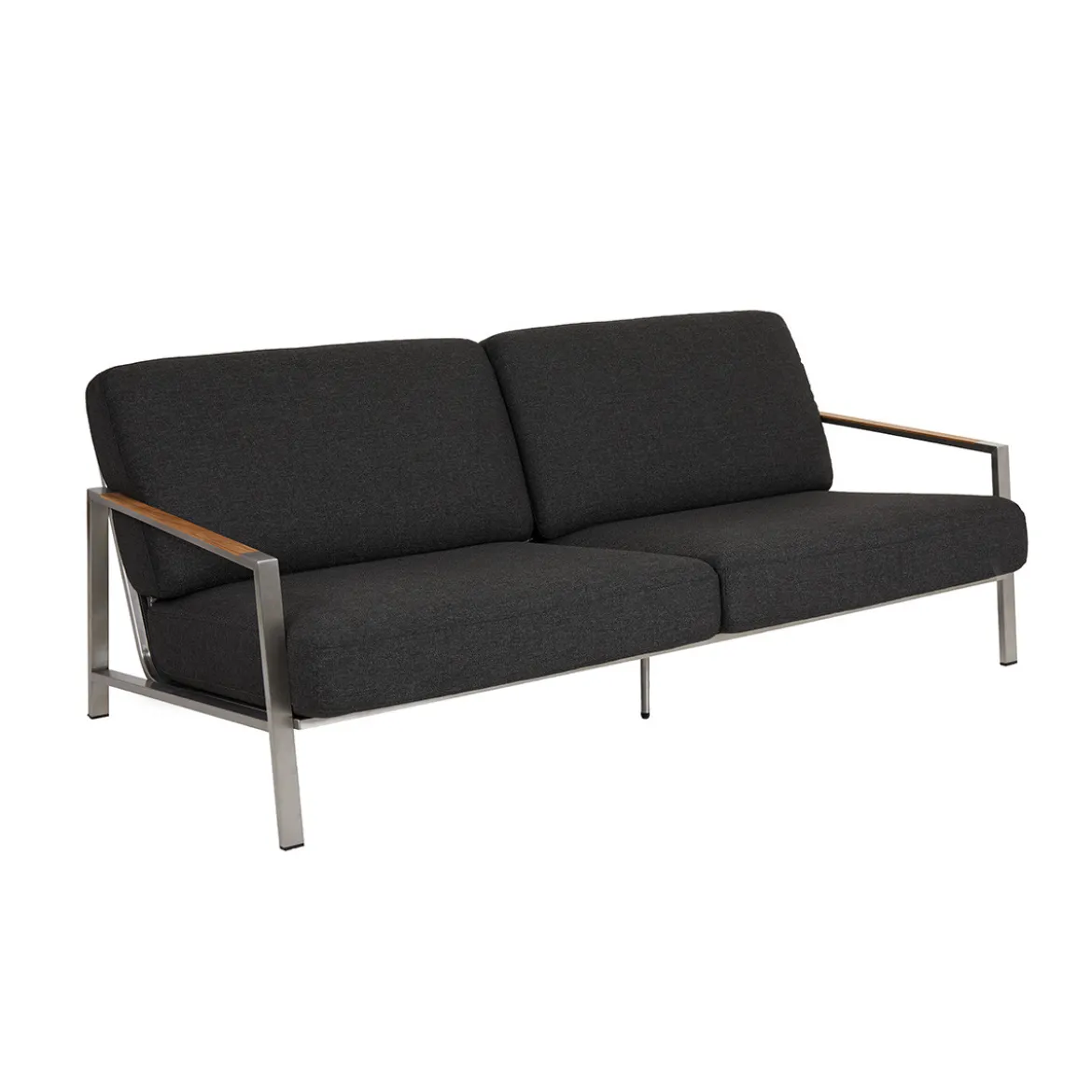 RVS tuin loungebank met all-weather kussens - Brafab Naos