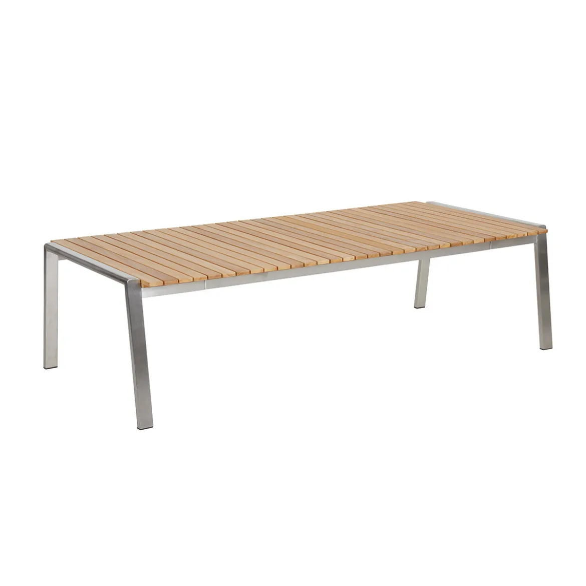 RVS tuin salontafel met teakhout - Brafab Naos