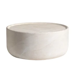 Salontafel beige steen rond - Bodio Sofia