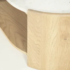Salontafel eiken met wit marmer - Eleonora Don
