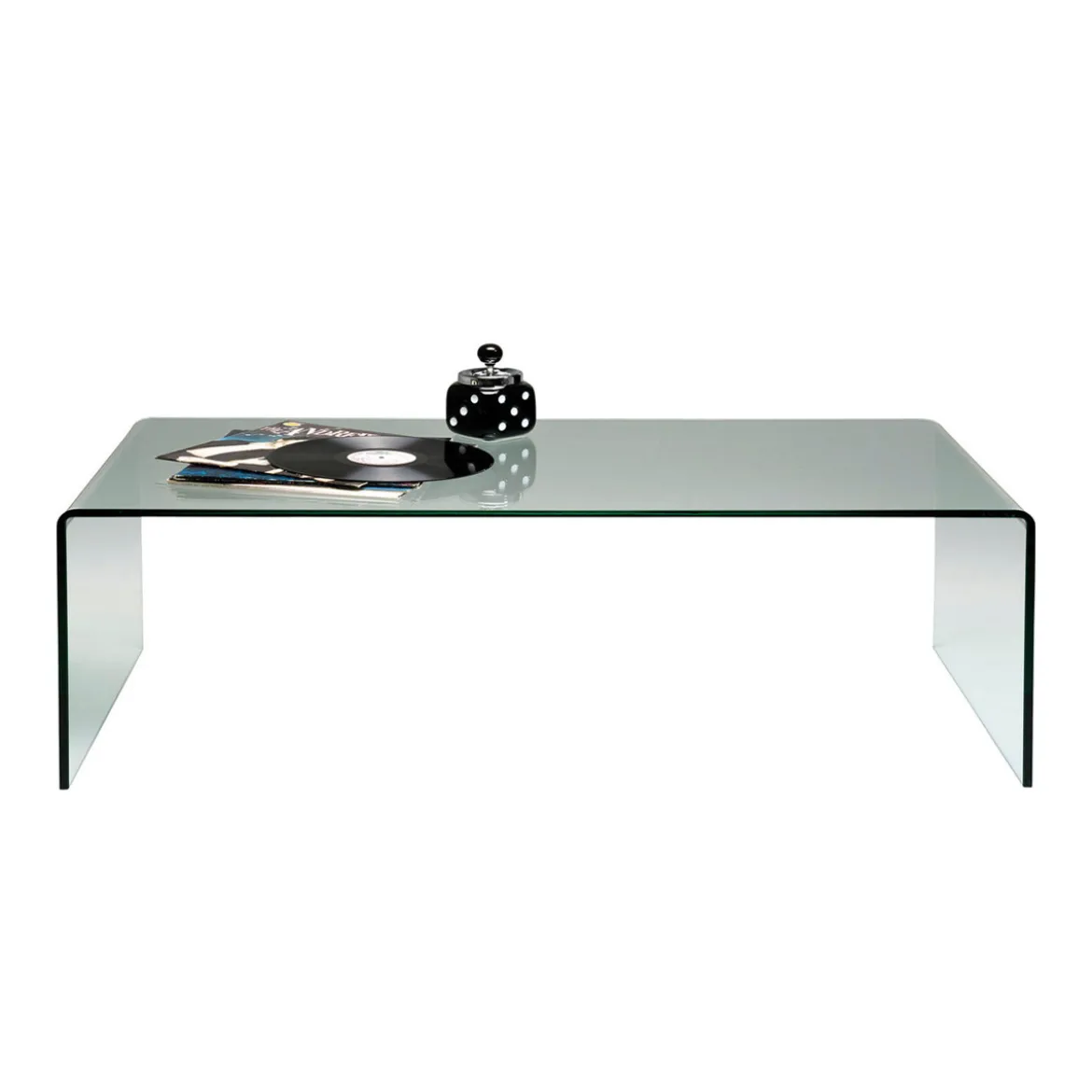 Salontafel gebogen glas 120 cm - Kare Design Clear Club