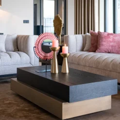 Salontafel hout en goud - Richmond Interiors Cambon