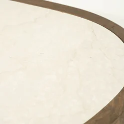 Salontafel hout met marmer - Eleonora Fred