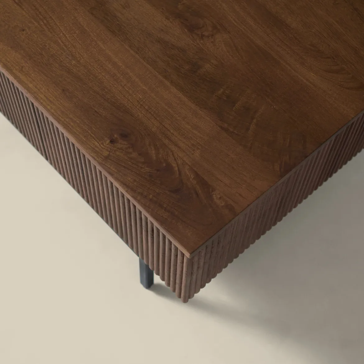 Salontafel hout met ribbels - Bodio Clark