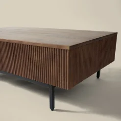 Salontafel hout met ribbels - Bodio Clark