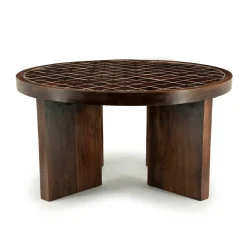 Salontafel hout met tegeltjes - By-Boo TiledUp