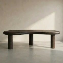Salontafel hout organische vorm - Bodio Nala