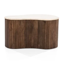 Salontafel met travertin blad - Eleonora Mari