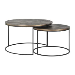 Salontafel set goud geborsteld - Richmond Interiors Tulum